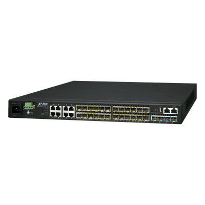 Switch Administrable L3 / 16x 100/1000X SFP / 8x Gigabit TP/SFP Combo / 4x 10G SFP+ / Stackable / 128 Gbps SGS-6341-16S8C4XR PLANET