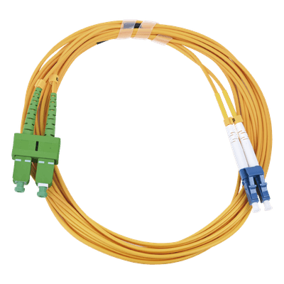Jumper de Fibra Óptica / Monomodo 9/125 / LC/UPC-SC/APC / Dúplex / 2.0 mm PVC / 3 m (9.84 ft) / Amarillo LP-FO-D-LCU-SCA-03 LINKEDPRO BY EPCOM
