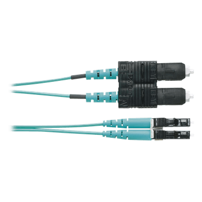 Jumper de Fibra Óptica / OM4 50/125 / LC-SC Duplex / OFNR Riser / Aqua / 2 m (6.56 pies) FZ2ERLNSNSNM002 PANDUIT
