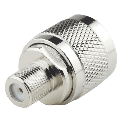 Adaptador Coaxial RF / N Macho a F Hembra / Montaje en Línea / Bronce Niquelado / Contacto Oro / Teflón / -20℃ a 80℃ TT-CON-540 EPCOM TITANIUM