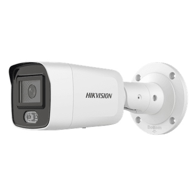 Bala IP 4 Megapixel / Imagen a color 24/7 / Lente 2.8 mm / Luz Blanca 40 mts / Exterior IP67 / WDR 120 dB / Audio y Alarma / Captura Facial / Onvif / MicroSD DS-2CD3047G2-LS HIKVISION