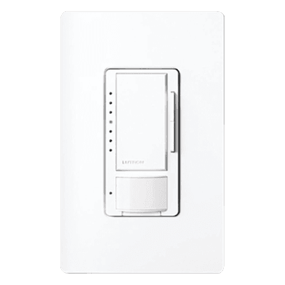 Atenuador con sensor de ocupación Maestro C.L / 600 W inc-hal / 150 W LED-CFL / 120 V / PIR 180° / sin neutro / unipolar o multilocalización MSCL-OP153M-SW LUTRON ELECTRONICS