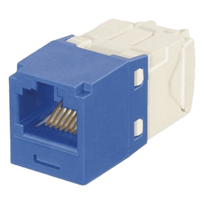 Módulo Jack RJ45 / Cat 6 / Terminación TG sin herramienta / Mini-Com con llaveado por color / UTP / 22-26 AWG