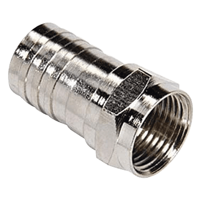 Conector F Macho / Doble Blindaje / Plegable / Bronce Niquelado / RG-6 TT-CON-534 EPCOM TITANIUM