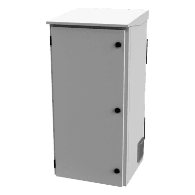 Gabinete Exterior IP / Rack 19" 24U / Ventiladores con Termostato / Acero Galvanizado / Filtro Antipartículas / Cerradura Doble LP-FORTE-24U-R3 LINKEDPRO BY EPCOM