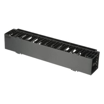 Organizador de Cables Horizontal / Rack 19in / 2UR / Frontal / ABS / Cat 6 y 10G