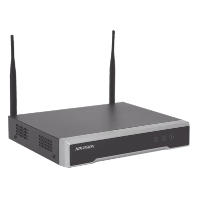 NVR IP / 4 Canales / 4 Megapixel / 1 Bahía HDD hasta 6 TB / Wi-Fi MIMO 2.4 GHz / Full HD DS-7104NI-K1/W/M(C) HIKVISION