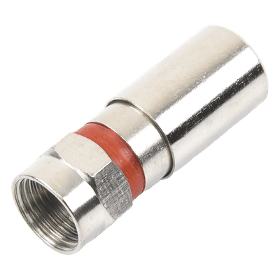 Conector F Macho / Compresión en Línea / Cable RG-59 / Cuerpo Bronce Niquelado / Contacto Oro 24k / Aislante Teflón TT-CON-510-RG59 EPCOM TITANIUM