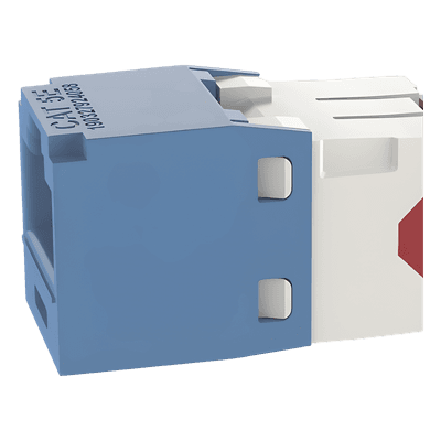 Jack RJ45 / Categoría 5e / Terminación sin herramienta / 22-24 AWG / 100W PoE / Azul