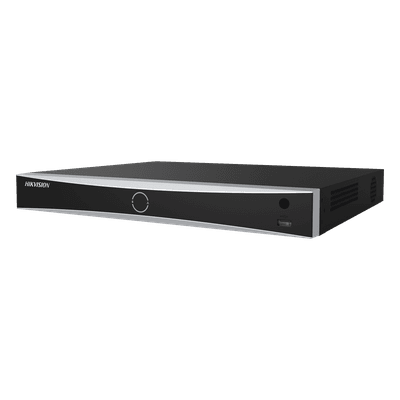 (ACUSENSE / Evita Falsas Alarmas) NVR 12 Megapixel (4K) / Reconocimiento Facial / 8 Canales IP / Base de Datos / 8 Puertos PoE+ / 2 Bahías de Disco Duro / Switch PoE 300 mts Modo Extendido DS-7608NXI-I2/8P/S HIKVISION