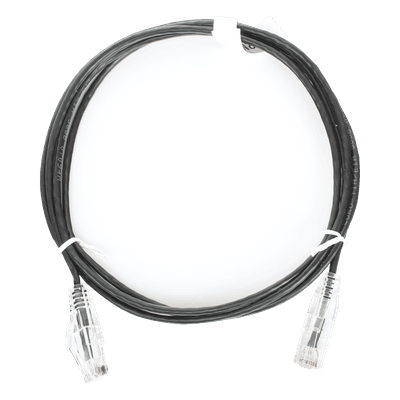 Cable de Parcheo Slim UTP Cat6 / 28 AWG / 2 m (6.56 ft) / 1 Gbps / RJ45 Chapado en Oro LP-UT6-200-BK-28 LINKEDPRO BY EPCOM