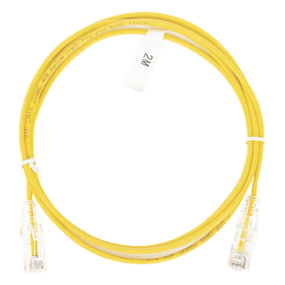 Cable de Parcheo Slim UTP Cat6 / 2 m (6.56 ft) / 28 AWG / Amarillo / 1 Gbps LP-UT6-200-YE-28 LINKEDPRO BY EPCOM