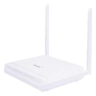 ONT GPON / 4 Puertos Gigabit / Wi-Fi Dual Band 2.4/5 GHz / 1 Puerto POTS / USB 2.0 / MIMO 2x2 / 2 Antenas 5 dBi / SC/UPC HG6143D FIBERHOME