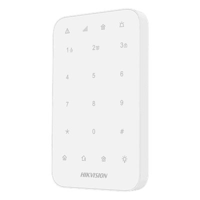 Teclado Inalámbrico para Alarma / Pantalla Táctil / Cifrado AES-128 / 433 MHz Bidireccional / Batería 2 Años DS-PK1-E-WB HIKVISION