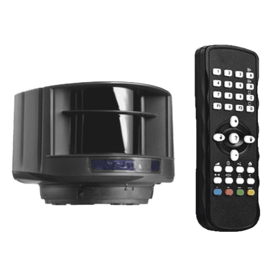 Sensor Láser Vehicular / Detección 3D Time of Flight / 9.6 x 9.6 m (31.5 x 31.5 ft) / 4 Cortinas Configurables / NEMA 4 / 12-24 VCC