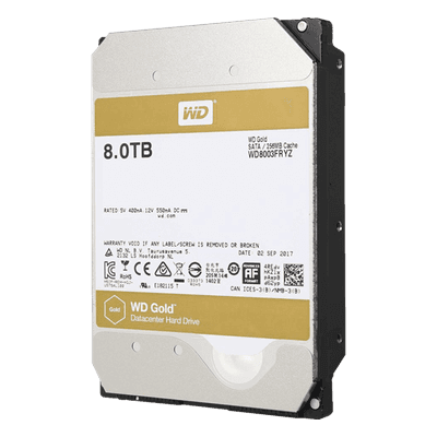 Disco Duro Gold de 8TB / Clase Enterprise / 5 AÑOS DE GARANTÍA WD8004FRYZ Western Digital (WD)