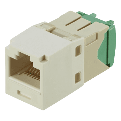 Conector Jack RJ45 / Categoría 6 / 8P8C / 28-30 AWG / Terminación sin Impacto / Color Blanco