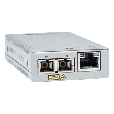 Convertidor de medios / Gigabit Ethernet a fibra óptica MMF / Conector SC / 220-500 m / 0.72-1640 ft / Fuente multi-región AT-MMC2000/SC-960 ALLIED TELESIS