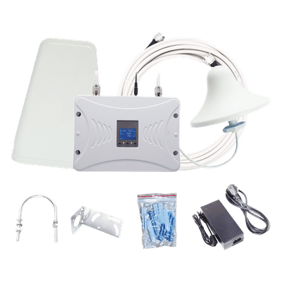 Kit Amplificador de Señal Celular 4.5G LTE, 3G y Voz. Funciona con Todos los Operadores. Soporta Múltiples Dispositivos y Tecnologías. Hasta 1000 metros cuadrados de Cobertura EP20-TB-2600 EPCOM