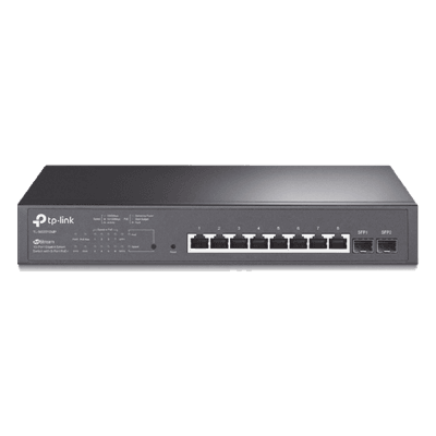 Switch PoE Administrable / 8 Puertos Gigabit PoE+ / 2 Puertos SFP / 150W / SDN / Montaje en Rack TL-SG2210MP TP-LINK