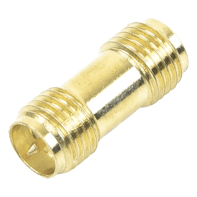 Adaptador Coaxial RF / SMA Hembra Inverso a SMA Hembra Inverso / Montaje en Línea / Cuerpo Bronce con Oro / Aislante Teflón TT-COU-SMA-2RP-F EPCOM TITANIUM
