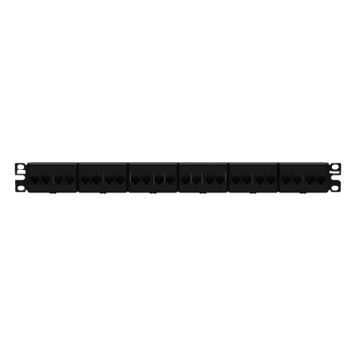 Panel de Parcheo / 24 Puertos / Categoría 6A / 1 UR / Plano / Negro CP246X88BL PANDUIT