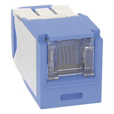 Conector Jack RJ45 / Categoría 6A / 8 Posiciones 8 Cables / Terminación sin Herramienta / Color Azul CJH6X88TGBU PANDUIT