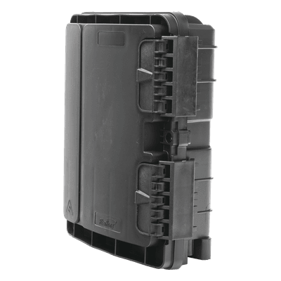 Cierre de Empalme para Fibra Óptica / 20 Fusiones / IP65 / 8 Acopladores SC/APC / Splitter 1x8 / Exterior / Poste