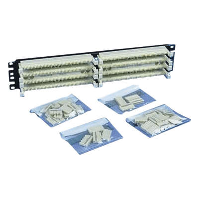 Kit Panel de Conexión / 100 Pares por Base / Categoría 5e / 19 Pulgadas (1.58 ft) / 2 UR / 40 Bloques de 5 Pares P110B1005R2Y PANDUIT