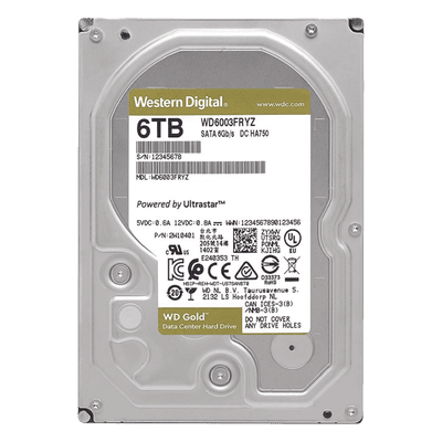 Disco Duro Enterprise 6TB WD GOLD WD6003FRYZ Western Digital (WD)
