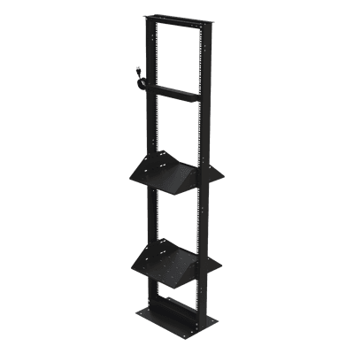 Rack 19" / 45 UR / 2 Charolas / PDU 8 Tomas / Doble Perforación / Estructura Reforzada KIT-ORG-45HD LINKEDPRO BY EPCOM