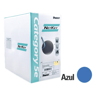 Bobina de Cable UTP / Cat 5e / 24 AWG / 305 m (1000 ft) / 4 Pares / PVC CM / Azul NUC5C04BU-CE PANDUIT