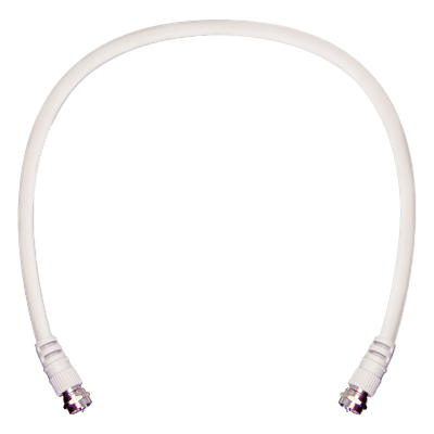 Jumper Coaxial / RG-6 / 60.96 cm (2 pies) / Conectores F Macho / 75 Ohm / Blanco 950-602 WILSONPRO / WEBOOST