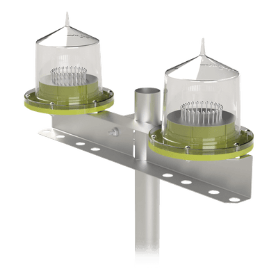Lámpara de Obstrucción Tipo L-810 / Autónoma Solar / Luz Fija o Intermitente / IP68 / Fotocélula EIGSLSEDOBLE EPCOM INDUSTRIAL