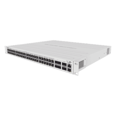 Switch PoE / 48 Puertos Gigabit 802.3af/at / 4 SFP+ 10G / 2 QSFP+ 40G / 1U Rack / 800W / 168Gbps / 235Mpps CRS354-48P-4S+2Q+RM MIKROTIK