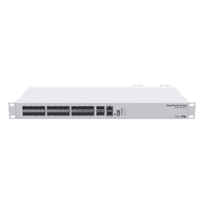 Cloud Router Switch / Dual OS / 24x 10G SFP+ / 2x 40G QSFP+ / 640 Gbps / 252 Mpps / Redundante CRS326-24S+2Q+RM MIKROTIK