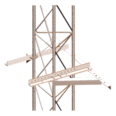 Soporte de Pared para Tramos de Torre / Acero ASTM-A36 Galvanizado / Compatible STZ30G/35G/45G / 0.91 m (3 ft) de Longitud SM-PM-G SYSCOM TOWERS