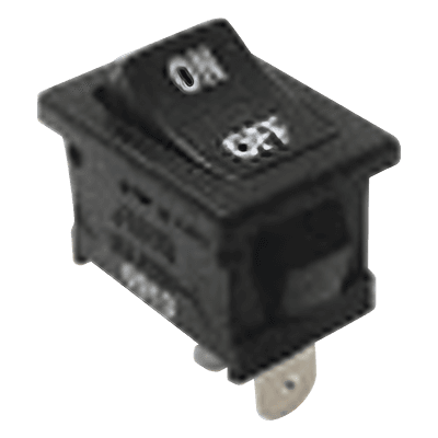 Interruptor Basculante / SPST Off-(On) / 11A / 125 Vca / Conexión Rápida 4.8 mm / Panel / Poliamida 612-RA11431100 SYSCOM