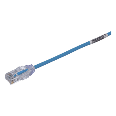 Cable de Parcheo UTP Cat6 / 28 AWG Diámetro Reducido 3.8 mm / 10 m (32.81 ft) / Rendimiento 250 MHz / Doble Clasificación CM/LSZH / PoE hasta 90 W UTP28SP10MBU PANDUIT