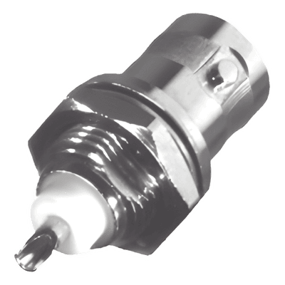 Conector BNC Hembra / Montaje Frontal Chasis / Soldable / 75 Ohm / D-Plano / 0.98 in RFB-1716 RF INDUSTRIES,LTD