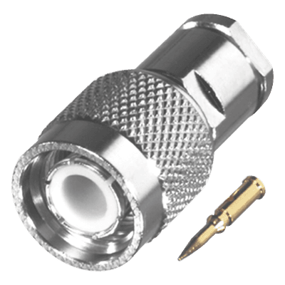 Conector TNC Macho / Rosca Sin Herrajes / RG-58/U LMR-195 / Bronce Niquelado / Aislante Delrin RFT-1200-HY RF INDUSTRIES,LTD