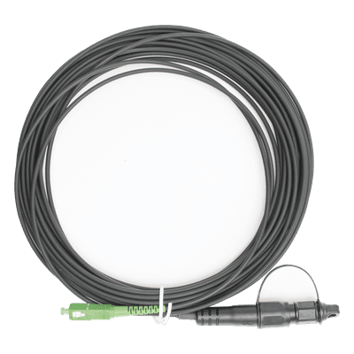 Jumper de Fibra Óptica / SC/APC a FDP460 / Redondo / 10 m (32.81 ft) / Forro 3 mm / G657A2 / Negro OFC-S1-BK-SA-H1A-30-10-2601 FIBERHOME