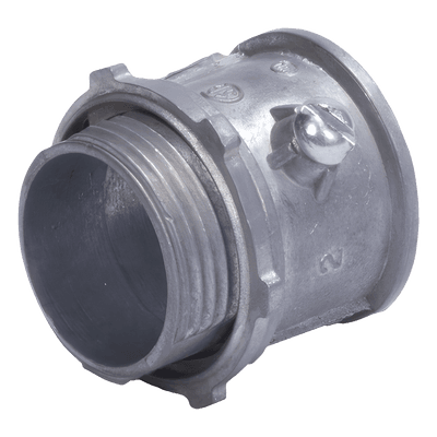 Conector Metálico Galvanizado / 1 1/4" (32mm) / Pared Delgada / Tornillo Incluido / Uso Interior y Exterior en Baja Humedad JU-PD-114-CON JUPITER