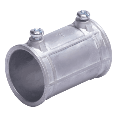 Cople para Tubo Rígido / 2" (52 mm) / Galvanizado por Inmersión / Tornillo Pared Delgada / Acero Semipesado / Interior Baja Corrosión JU-PD-200-COP JUPITER