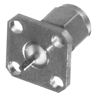 Conector SMA Macho / Montaje Panel 4 Perforaciones / Terminal Soldable / Níquel-Oro-Teflón RSA-3231 RF INDUSTRIES,LTD