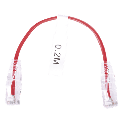 Cable de Parcheo Slim UTP Cat6 / 20 cm (0.66 ft) / 28 AWG / Rojo / 100 Ohm LP-UT6-020-RD28 LINKEDPRO BY EPCOM