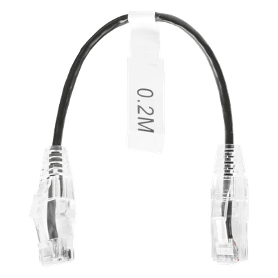 Cable de Parcheo Slim UTP / Cat6 / 20 cm (0.66 ft) / 28 AWG / 1 Gbps / RJ45 LP-UT6-020-BK28 LINKEDPRO BY EPCOM