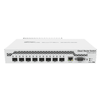 Switch administrable / Dual OS / 8x 10G SFP+ / 1x 1G RJ45 / 162 Gbps / 893x627x144 mm CRS309-1G-8S+IN MIKROTIK