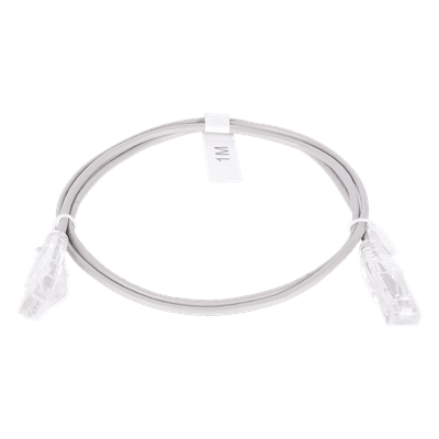 Cable de Parcheo Slim UTP Cat6 / 1 Metro (3.28 Pies) / 28 AWG / RJ45 Chapado en Oro / 10 Gbps LP-UT6-100-GY28 LINKEDPRO BY EPCOM