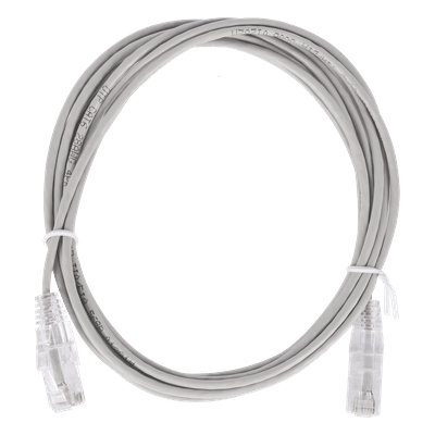 Cable de Parcheo Slim UTP Cat6 / 2 m (6.56 ft) / 28 AWG / 1 Gbps / RJ45 / Gris